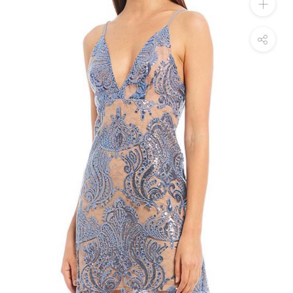 Free People Night Shimmer Mini Dress